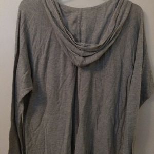 Old Navy grey waffle knit henley hoodie